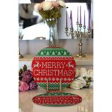 RealHomes Merry Christmas Motifli Dijital Baskılı Modern 2 1 Yuvarlak Servis Altlığı Supla