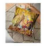 RealHomes Modern Bisiklet Desen Dijital Baskılı 70x70 cm Yer Minderi
