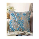 RealHomes Modern Çini Temalı Çift Taraflı Dijital Baskılı Modern Raşel Örme Yastık Kılıfı, Sonil-K-2302-55x55cm