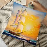 RealHomes Modern Gemi Desen Dijital Baskılı 70x70 cm Yer Minderi
