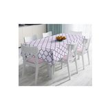 RealHomes Mor Renkli Ogea Desenli Dijital Baskılı Modern Masa Örtüsü-120x140 Cm, Masa-2273-140x140cm