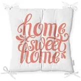 RealHomes Nar Renk Home Sweet Home Dekoratif Baskılı Pofidik Sandalye Minderi