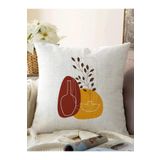 RealHomes Onedraw Çizimli Özel Tasarımlı Raşel Örme Yastık Kırlent Kılıfı, Sonil-KRyl107-43x43cm