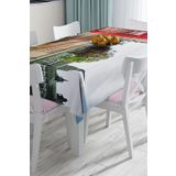 RealHomes Özel Tasarım 3d Dijital Baskılı Masa Örtüsü - 120 X 140 Cm, Masa-93-90x90cm