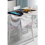 RealHomes Özel Tasarım 3d Dijital Baskılı Masa Örtüsü, Masa-100-90x90cm