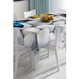 RealHomes Özel Tasarım 3d Dijital Baskılı Masa Örtüsü, Masa-89-90x90cm