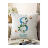 RealHomes Özel Tasarım 8 Mart Çiçek Tasarımlı Dijital Baskılı Modern Raşel Örme Yastık Kırlent Kılıfı, Sonil-K9371-2-43x43cm