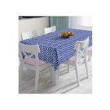RealHomes Özel Tasarım Lacivert Ikat Desenli Dijital Baskılı Masa Örtüsü, Masa-5116lacivert-140x140cm