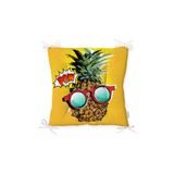 RealHomes P3178 Pop Art Temalı Ananas Özel Tasarım Pofidik Sandalye Minderi