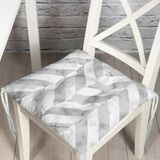 RealHomes P3264 Mermer Zeminli Geometrik Desenli Modern Pofidik Sandalye Minderi
