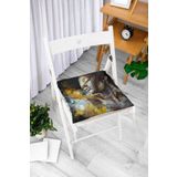 RealHomes P3338 African Woman Etnik Desenli Dijital Baskılı Pofidik Sandalye Minderi