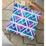 RealHomes Palmiye Zigzag Desen Dijital Baskılı 70x70 cm Yer Minderi