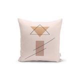RealHomes Pastel Renkli Onedraw Çizimli Geometrik Desenli Modern Yastık Kırlent Kılıfı, Rh-K-7578