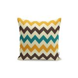 RealHomes Pastel Renkli Zigzag Motifli Yastık Kırlent Kılıfı