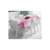 RealHomes Pembe Beyaz Mermer Desenli Dijital Baskılı Leke Tutmaz Masa Örtüsü-120x140 Cm, Masa-3133-140x140cm