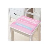 RealHomes Pembe Çizgili Baby Shower Temalı Çocuk Odası Fermuarlı Sandalye Minderi