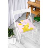 RealHomes Pembe Gri Zigzag Zeminle I Love Animal Çocuk Odası Pofidik Sandalye Minderi