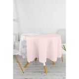 RealHomes Pembe & Mermer Tasarımlı Dijital Baskılı Yuvarlak Masa Örtüsü - Çap 140cm, MasaYuv-Real321-140x140cm