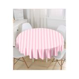 RealHomes Pembe Renklerin Uyumu Modern Tasarımlı Yuvarlak Masa Örtüsü, MasaYuv-3409-140x140cm