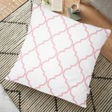 RealHomes Pembe Renkli Ogea Desenli Dijital Baskılı Modern 70x70 cm Yer Minderi