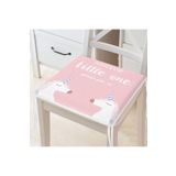 RealHomes Pembe Zemin Baby Shower Temalı Unicorn Tasarımlı Çocuk Odası Fermuarlı Sandalye Minderi