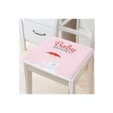 RealHomes Pembe Zemin Fil Desenli Baby Shower Özel Tasarımlı Çocuk Odası Fermuarlı Sandalye Minderi