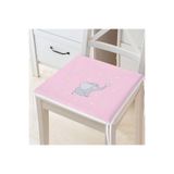 RealHomes Pembe Zemin Sevimli Fil Baby Shower Tasarımlı Çocuk Odası Fermuarlı Sandalye Minderi