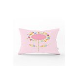RealHomes Pembe Zeminde Baby Shower Tasarımlı Çocuk Odası Dikdörtgen Yastık Kılıfı