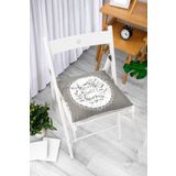RealHomes Pofi-307 Home Sweet Home Dijital Baskılı Pofidik Kare Sandalye Minderi