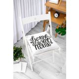 RealHomes Pofi-606 Home Sweet Home Dijital Baskılı Pofidik Kare Sandalye Minderi