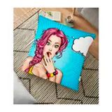 RealHomes Pop Art Desen Dijital Baskılı Dekoratif 70x70 cm Yer Minderi