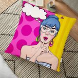 RealHomes Pop Art Dijital Baskılı Dekoratif 70x70 cm Yer Minderi