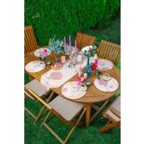 RealHomes Renkli 34x34 cm 6-1'li Onedraw Silüet Çizimli Özel Tasarım Supla Runner Seti