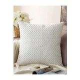 RealHomes Renkli Zigzag Resimli Çift Taraflı Dijital Baskılı Dekoratif Raşel Örme Kırlent Kılıfı, Sonil-K2240-43x43cm