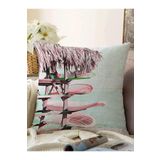 RealHomes Retro Otantik Renki Yaz Temalı Raşel Örme Yastık Kırlent Kılıfı, Sonil-KRyl143-55x55cm