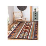 RealHomes Retro Zeminde Antika Motifli Geleneksel Desenli Etnik Motifler Vintage Oturma Odası Saçaklı Halı HaliDik-Deluxe-12079, 80 x 150