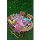 Realhomes Runner-Set96 4-1 Pop-art Fashion Girl Tasarımlı Amerikan Servis ve Runner Seti Servi