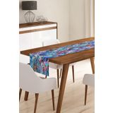 Realhomes RUNNER3664 Ebru Motifli Dijital Baskılı Modern Runner