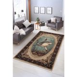 Realhomes Şahinci Köpek Balığı Motifli Yıkanabilir Kaymaz Taban Salon Halısı