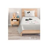 Realhomes Sevimli Kedi Desenli Çocuk ve Genç Odası Pike Takımı Yatak Örtüsü