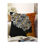 RealHomes Siyah Ve Karamel Zeminde Zenci Kadın Çift Taraflı Dijital Baskılı Raşel Örme Yastık Kılıfı, Sonil-K5100-43x43cm