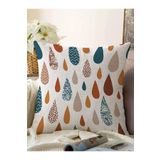 RealHomes Soft Renkli Damla Desenli Dekoratif Raşel Örme Yastık Kırlent Kılıfı, Sonil-KRyl279-43x43cm