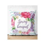 RealHomes Spring Bouquet Temalı Modern Çift Taraflı Dijital Baskılı Süet Yastık Kılıfı