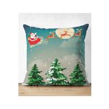 Realhomes Suet-K-855 Çift Taraflı Christmas Temalı Dijital Baskılı Süet Yastık Kırlent Kılıfı