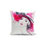 RealHomes Sulu Boya Özel Tasarım Fashion Women Dijital Baskılı Yastık Kılıfı