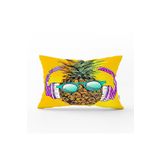 RealHomes Summer Ananas Tasarımlı Dekoratif Dikdörtgen Yastık Kırlent Kılıfı