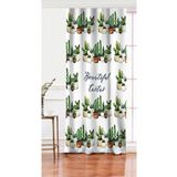 RealHomes Tek Kanat Beatiful Cactus Baskılı Dijital Salon Fon Perdesi