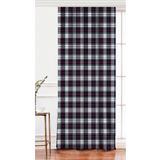 RealHomes Tek Kanat Beyaz Zemin Üzerinde Renkli Ekose Desenli Dijital Baskılı Fon Perde, Rh-PerdeTek-8669-140x200cm