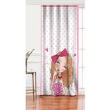 RealHomes Tek Kanat Fashion Girl Dijital Baskılı Modern Salon Fon Perdesi, Rh-PerdeTek-716-140x260