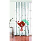 RealHomes Tek Kanat Fashion Girl Dijital Baskılı Modern Salon Fon Perdesi, Rh-PerdeTek-717-140x260